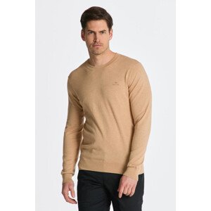 SVETR GANT COTTON CASHMERE C-NECK hnědá 4XL