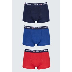 SPODNÍ PRÁDLO GANT RETRO SHIELD TRUNK 3-PACK modrá XXXL