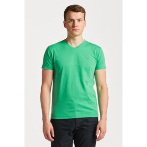 TRIČKO GANT ORIGINAL SLIM V-NECK T-SHIRT zelená XL