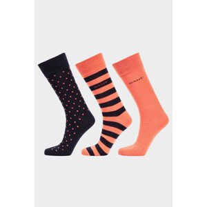 PONOŽKY 3-PACK GANT STRIPE AND DOT SOCKS 3-PACK oranžová 40/42