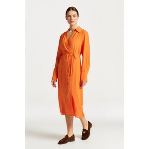 ŠATY GANT REG WRAP DRESS oranžová 32