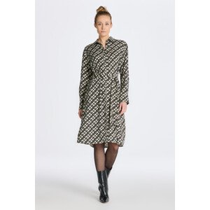 ŠATY GANT REL G PATTERN SHIRT DRESS bílá 44