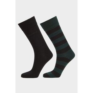 PONOŽKY GANT BARSTRIPE AND SOLID SOCKS 2-PACK zelená 40/42