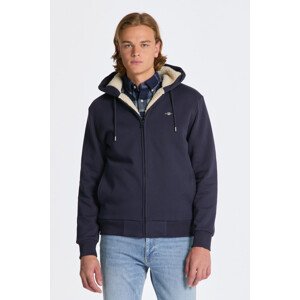 MIKINA GANT SHERPA FLEECE ZIP HOODIE modrá S