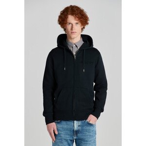 MIKINA GANT EMBOSSED FULL ZIP HOODIE černá 4XL