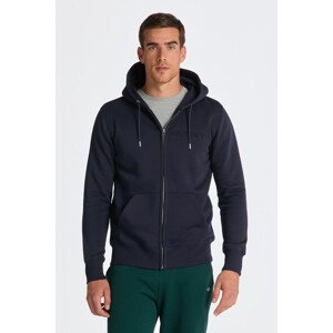 MIKINA GANT EMBOSSED FULL ZIP HOODIE modrá M