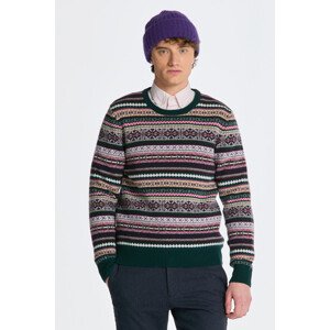 SVETR GANT MULTI COLOUR FAIR ISLE C-NECK zelená L