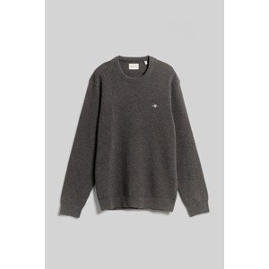 SVETR GANT TEXTURED COTTON C-NECK šedá XS