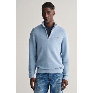 SVETR GANT TEXTURED COTTON H-ZIP modrá S