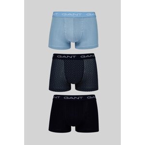 SPODNÍ PRÁDLO GANT MICRO PRINT TRUNK 3-PACK modrá S