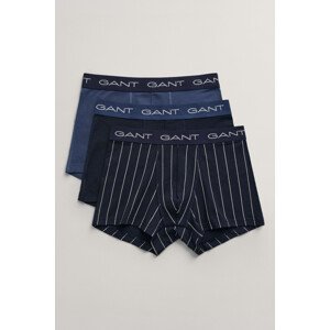 SPODNÍ PRÁDLO GANT PINSTRIPE TRUNK 3-PACK modrá S