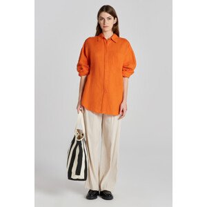 KOŠILE GANT OS LINEN SHIRT oranžová 34