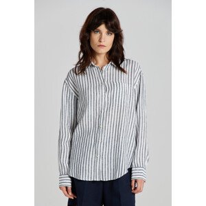 KOŠILE GANT REL STRIPED LINEN SHIRT modrá 34