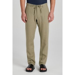 KALHOTY GANT RELAXED LINEN DS PANTS hnědá L