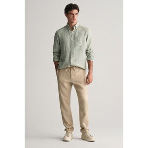 KALHOTY GANT RELAXED LINEN DS PANTS žlutá S