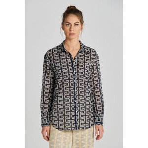 KOŠILE GANT REL G PATTERN COT SILK SHIRT modrá 34