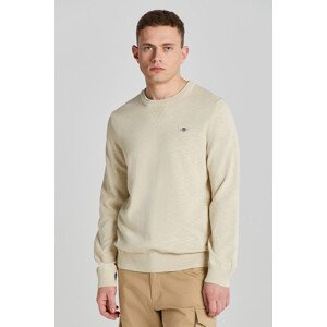 SVETR GANT COTTON FLAMME C-NECK hnědá M