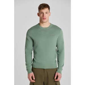 SVETR GANT TEXTURED COTTON C-NECK zelená M