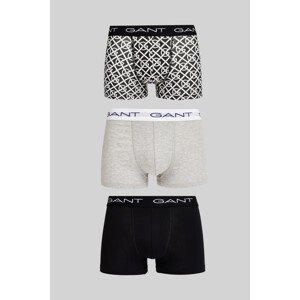 SPODNÍ PRÁDLO GANT G PATTERN TRUNK 3-PACK černá XL