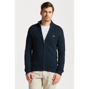 SVETR GANT COTTON PIQUE ZIP CARDIGAN modrá 4XL