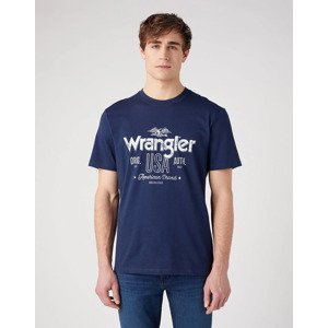 Pánské tričko WRANGLER W70PEE114 Americana Tee in Navy Velikost: 3XL