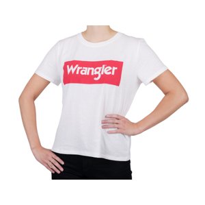Dámské tričko WRANGLER W7P3EV737 LOGO TEE WHITE Velikost: XL