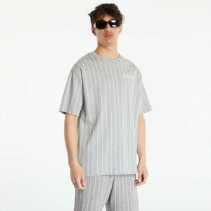 New Era Pinstripe Oversized T-Shirt Heather Gray/ White