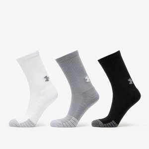 Ponožky Under Armour Heatgear Crew 3-Pack Socks Gray/ White XL