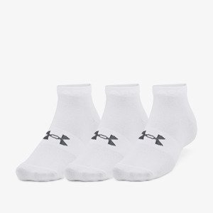 Ponožky Under Armour ESSential Low Cut 3Pk White/ White/ Pitch Gray S