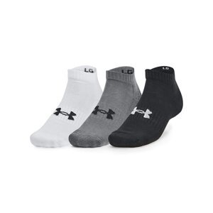 Ponožky Under Armour Core Low Cut 3-Pack Socks Black/ White/ White L