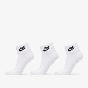 Ponožky Nike Sportswear Everyday Essential Ankle Socks 3-Pack White/ Black M