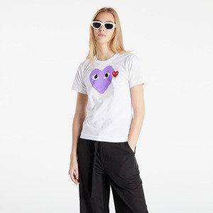 Tričko Comme des Garcons PLAY Tee White/ Purple XS