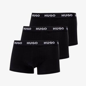 Trenky Hugo Boss Logo-Waistband Trunks 3-Pack Black S