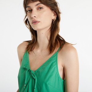Šaty Tommy Jeans Poplin Tiered Strappy Dress Coastal Green M