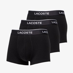 Boxerky LACOSTE 3-Pack Casual Cotton Stretch Boxers Black XL