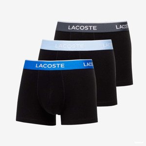 Boxerky LACOSTE Trunk 3-Pack Black/ Blue M