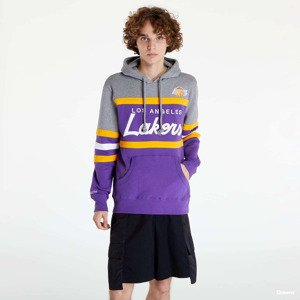 Mikina Mitchell & Ness Head Coach Hoodie Los Angeles Lakers Purple/ Grey M