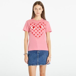 Tričko Comme des Garçons PLAY Heart Logo Short Sleeve Tee Pink S