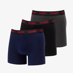 Boxerky Hugo Boss Logo-Waistband Boxer Briefs 3-Pack Dark Grey/ Navy/ Black S