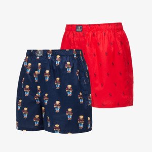 Trenky Ralph Lauren Cotton Boxer 2-Pack Navy/ Red S