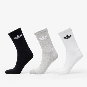 Ponožky adidas Trefoil Cushion Crew Sock 6-Pack Black/ White/ Medium Grey Heather M