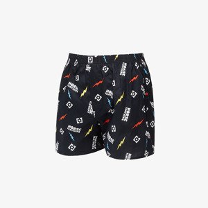 Trenky Horsefeathers Manny Boxer Shorts Black/ Ignite Print S