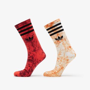 Ponožky adidas Tie Dye Socks 2-Pack White/ Orange/ Bright Red L