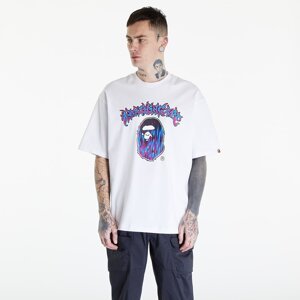 Tričko A BATHING APE Mad Flame Ape Head Relaxed Fit Tee White XL