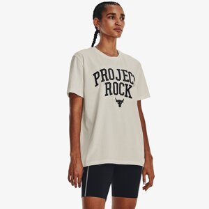 Tričko Under Armour Project Rock Heavyweight Campus T-Shirt White XS