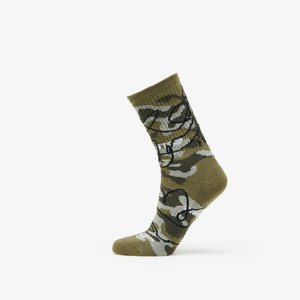 Ponožky Footshop The Basketball Socks Olive Camo 43-46