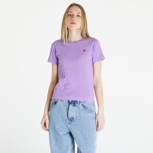 Tričko Comme des Garçons PLAY Heart Logo Short Sleeve Tee Lavender XS