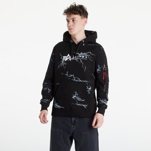 Mikina Alpha Industries Lightning AOP Hoody Black L