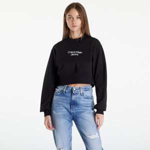Mikina Calvin Klein Jeans Stacked Institutional Sweatshirt Black M
