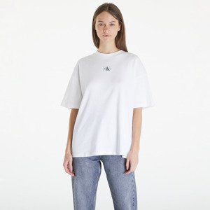 Tričko Calvin Klein Jeans Woven Label Rib Short Sleeve Tee White M